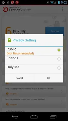 Privacy Scanner android App screenshot 1