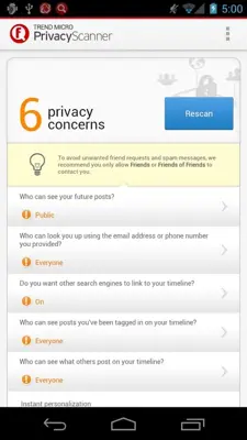 Privacy Scanner android App screenshot 5